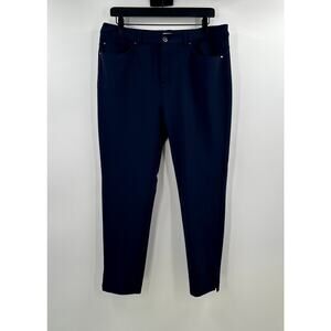 Greg Norman Womens Lexi Stretch Pant Navy Luxe Touch Golf Pant Size Large